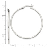 Sterling Silver Large Round Hoop Earrings, Polished Finish, Minimalist Modern Style