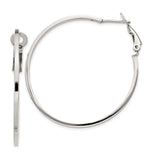Sterling Silver Hoop Earrings, Lightweight High Polish Classic Everyday Design for Women