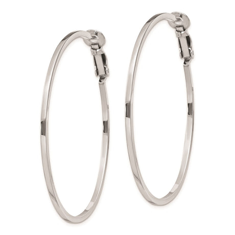 Sterling Silver Hoop Earrings with Latch Back Closure, Lightweight Minimalist Design for Women