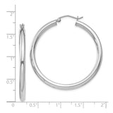 Sterling Silver Hoop Earrings, Lightweight Round Tube with Polished Finish, Minimalist Style for Women