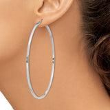 Sterling Silver Woven Chain Necklace with Polished Finish and Textured Design for Women