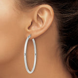 Sterling Silver Hoop Earrings with Smooth Finish and Hinged Backs, Classic Minimalist Design