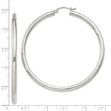 Sterling Silver Hoop Earrings with Smooth Finish and Hinged Backs, Classic Minimalist Design