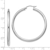 Sterling Silver Hoop Earrings, Polished Lightweight Tube Style, Classic Round Minimalist Design