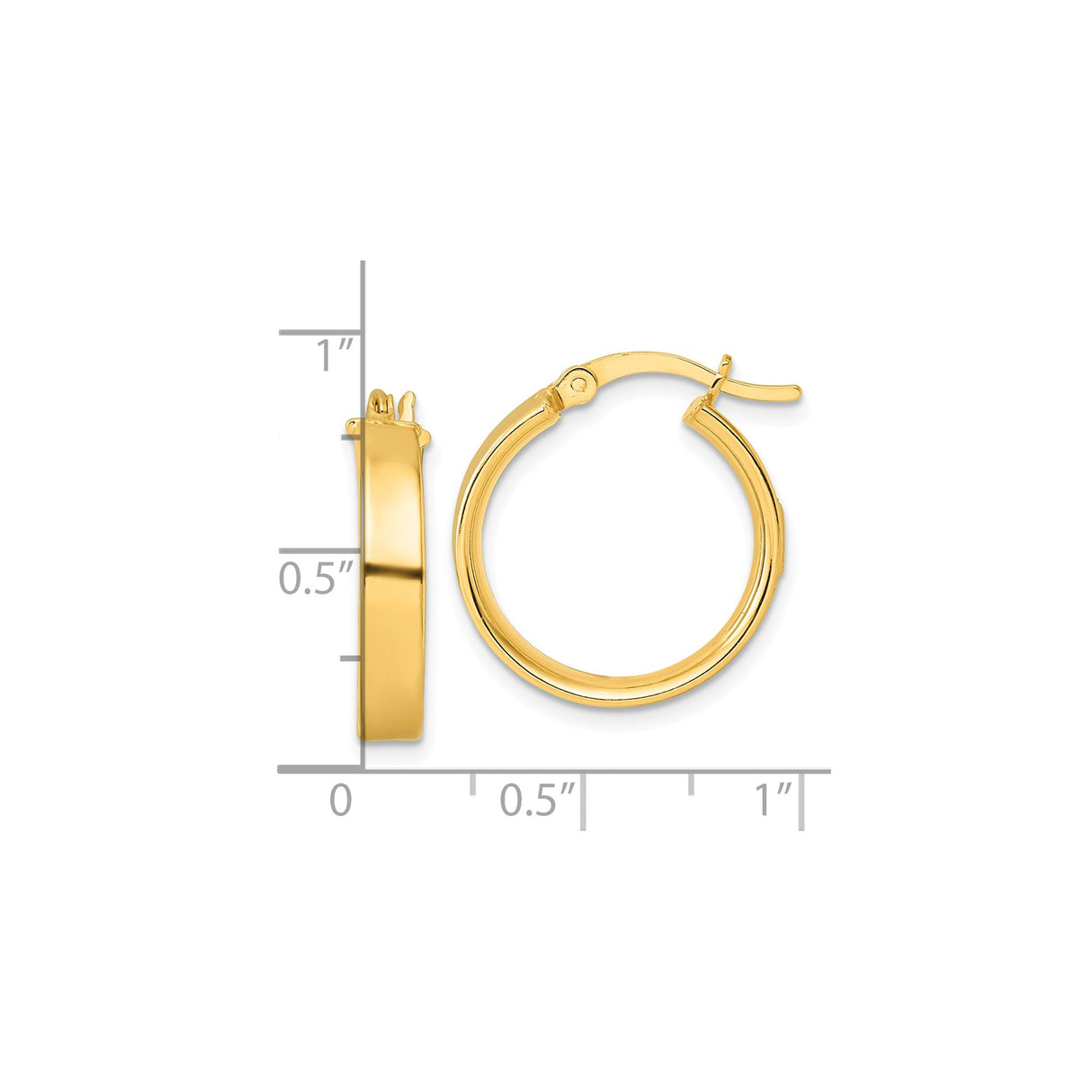 Sterling Silver Gold Plated Hoop Earrings, Classic Polished Finish, Lightweight Minimalist Style
