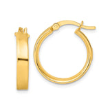 Sterling Silver Gold Plated Hoop Earrings, Classic Polished Finish, Lightweight Minimalist Style