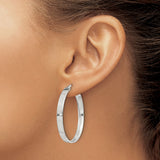 Sterling Silver Hoop Earrings, Polished Finish, Classic Round Latch-Back Style for Women