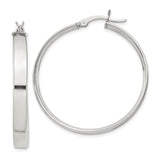 Sterling Silver Hoop Earrings, Polished Finish, Classic Round Latch-Back Style for Women