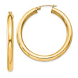 Sterling Silver Gold-Plated Hoop Earrings, Classic Round Design, Smooth High Polish Finish