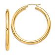 Sterling Silver Gold-Plated Hoop Earrings, Classic Round Polished Design for Women