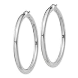 Sterling Silver Hoop Earrings, Classic Round Tube Design, Lightweight Minimalist Style
