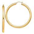 Sterling Silver Gold Plated Hoop Earrings, Large Round Minimalist Design for Women