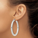 Sterling Silver Hoop Earrings, Classic Polished Round Hoops, Lightweight Minimalist Style for Women