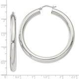 Sterling Silver Hoop Earrings, Classic Polished Round Hoops, Lightweight Minimalist Style for Women