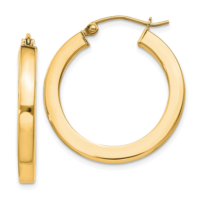 Sterling Silver Gold-Plated Hoop Earrings, Classic Round Lightweight Design for Women