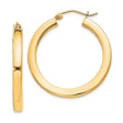 Sterling Silver Gold Plated Medium Hoop Earrings, Polished Minimalist Design for Women