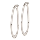 Sterling Silver Teardrop Hoop Earrings, Lightweight Minimalist Polished Design for Women