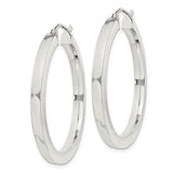 Sterling Silver Hoop Earrings, Classic Smooth High Polish Click-Top Design, Lightweight and Minimalist