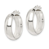 Sterling Silver Hoop Earrings, Lightweight Round Design with Latch-Back Closure, Minimalist Style