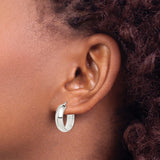 Sterling Silver Hoop Earrings, Lightweight Round Design with Latch-Back Closure, Minimalist Style