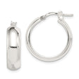 Sterling Silver Hoop Earrings, Lightweight Round Design with Latch-Back Closure, Minimalist Style