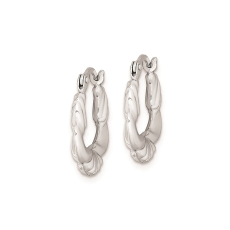 Sterling Silver Claddagh Hoop Earrings with Heart, Crown, and Hands Design, Irish Heritage Jewelry