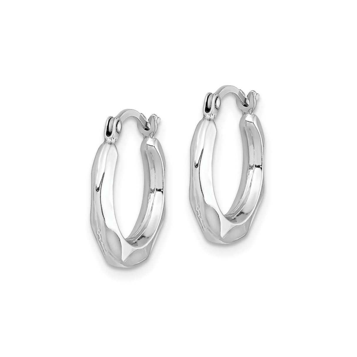 Sterling Silver Hoop Earrings, Minimalist Smooth Polished Circular Design for Women