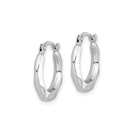 Sterling Silver Hoop Earrings, Minimalist Smooth Polished Circular Design for Women