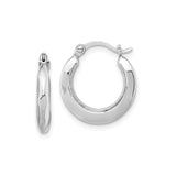 Sterling Silver Hoop Earrings, Minimalist Smooth Polished Circular Design for Women