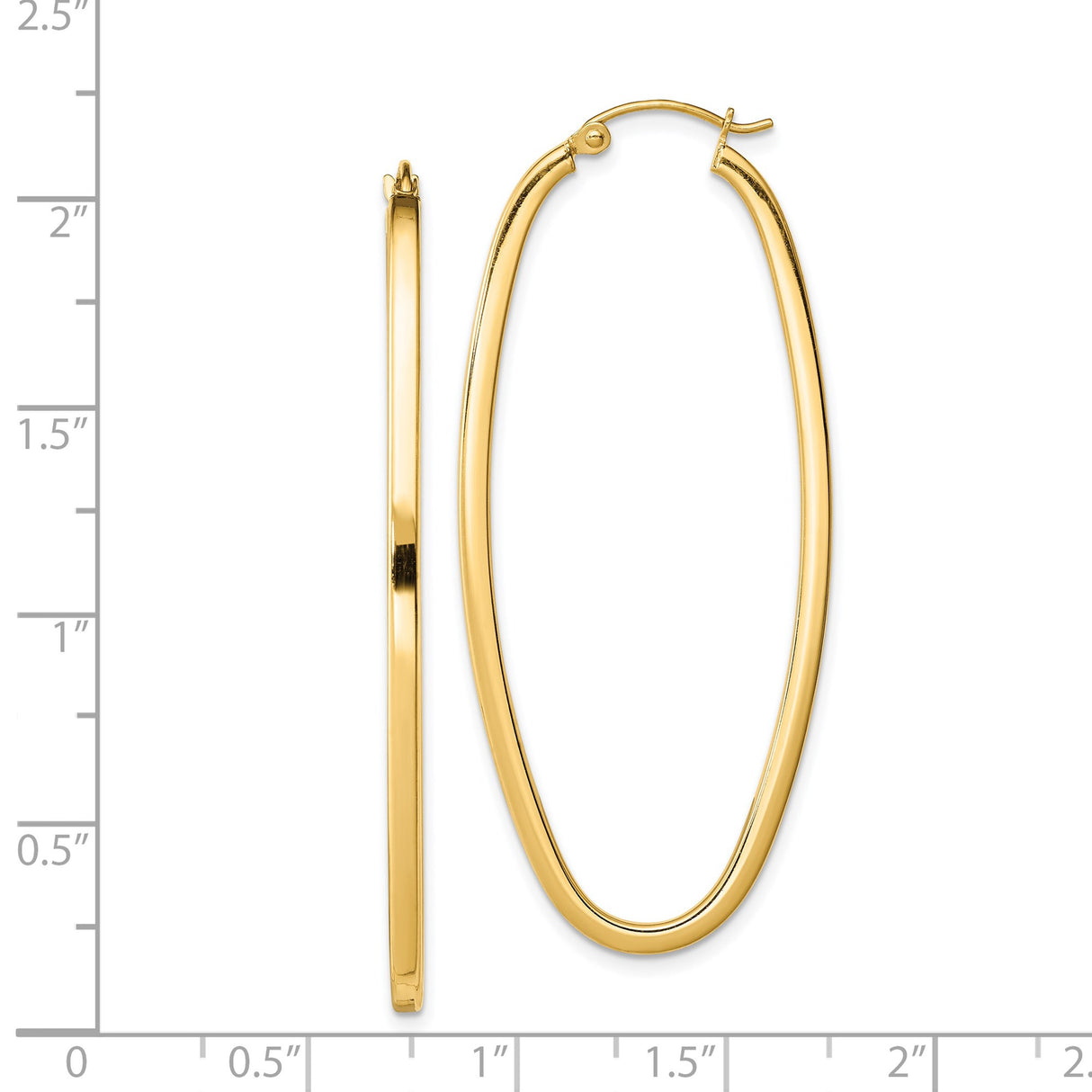 Sterling Silver Gold Plated Oval Hoop Earrings, Sleek Minimalist Lightweight Design for Women
