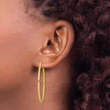 Sterling Silver Hoop Earrings, Gold Plated, Lightweight Medium Size, Minimalist Modern Design