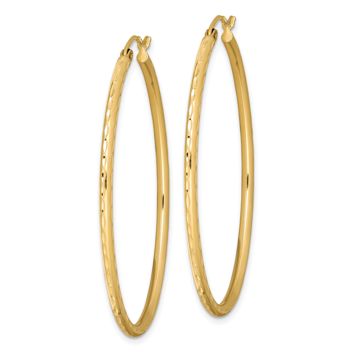 Sterling Silver Hoop Earrings with Hammered Finish, Textured Oval Design, Gold Plated for Women