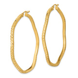 Sterling Silver Hoop Earrings, Gold Plated Diamond Cut Textured Tube Hoops for Women