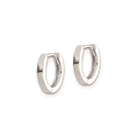 Sterling Silver Hoop Earrings with Hinged Closure, Minimalist Unisex Design
