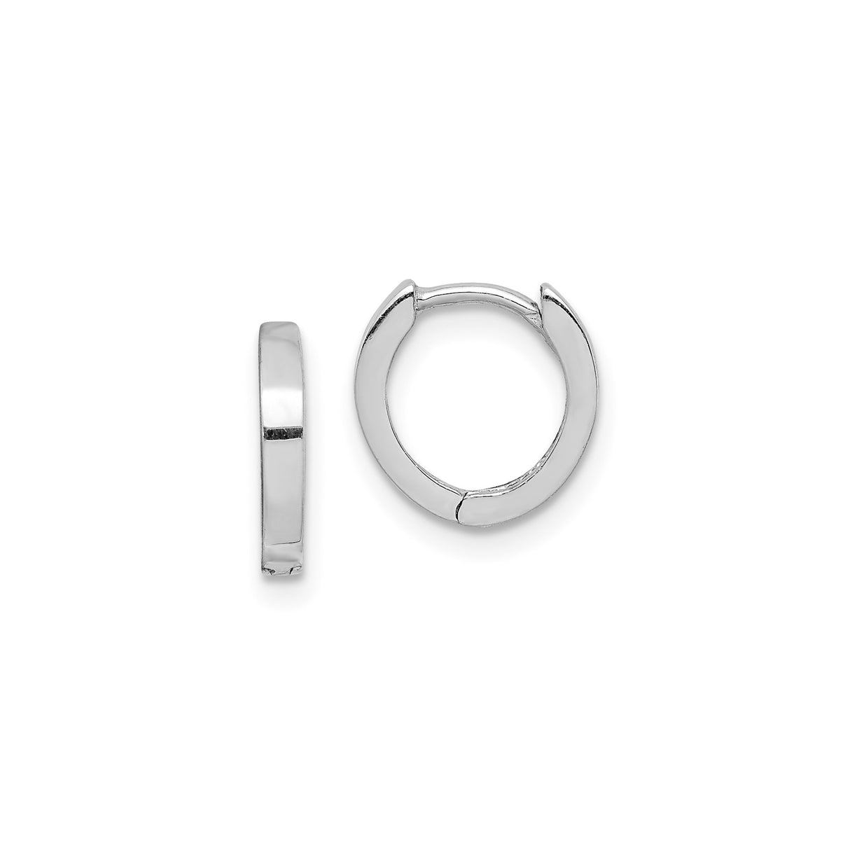 Sterling Silver Hoop Earrings with Hinged Closure, Minimalist Unisex Design