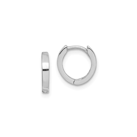 Sterling Silver Hoop Earrings with Hinged Closure, Minimalist Unisex Design