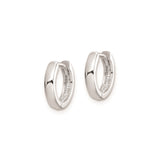 Sterling Silver Hoop Earrings, Polished Finish, Minimalist Unisex Design