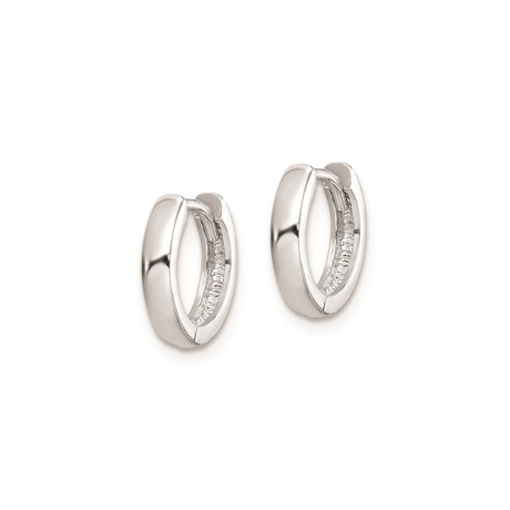 Sterling Silver Hoop Earrings, Polished Finish, Minimalist Unisex Design