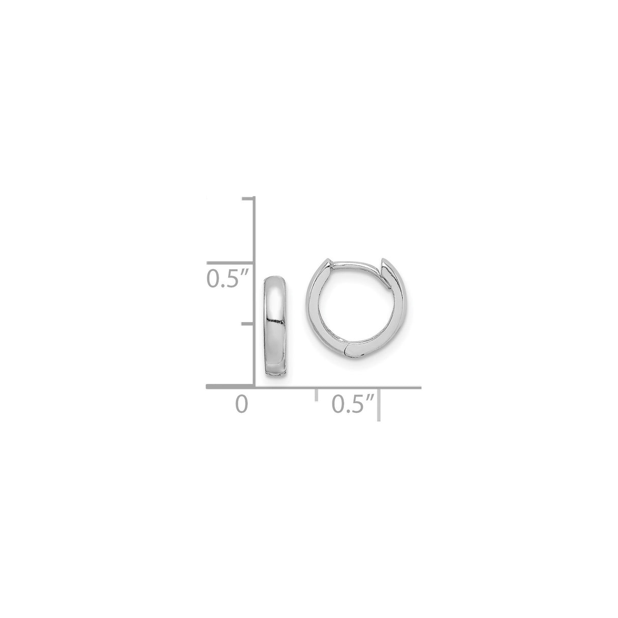 Sterling Silver Hoop Earrings, Polished Finish, Minimalist Unisex Design