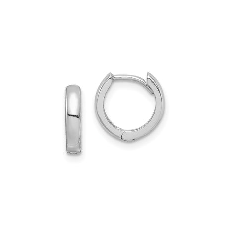 Sterling Silver Hoop Earrings, Polished Finish, Minimalist Unisex Design