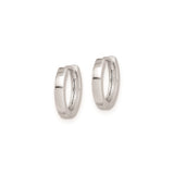 Sterling Silver Hoop Earrings, Hinged Huggie Style with Polished Minimalist Design