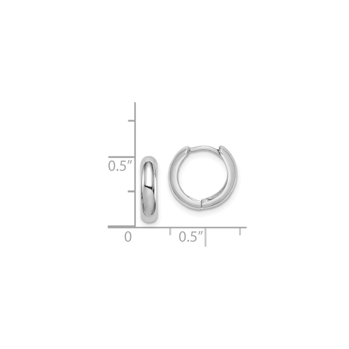 Sterling Silver Hoop Earrings, Minimalist Hinged Huggie Design, Unisex Polished Finish Jewelry