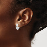 Sterling Silver Huggie Hoop Earrings, Polished Minimalist Unisex Everyday Style