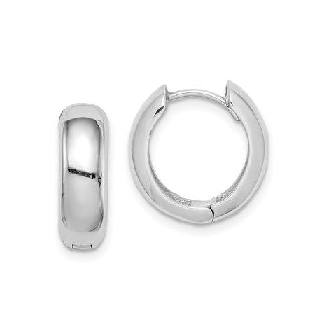 Sterling Silver Huggie Hoop Earrings, Polished Minimalist Unisex Everyday Style