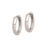 Sterling Silver Hoop Earrings, Polished Minimalist Hinged Design, Unisex Everyday Jewelry