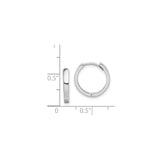 Sterling Silver Hoop Earrings, Polished Minimalist Hinged Design, Unisex Everyday Jewelry