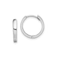 Sterling Silver Hoop Earrings, Polished Minimalist Hinged Design, Unisex Everyday Jewelry