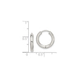 Sterling Silver Hoop Earrings, Polished Minimalist Circular Design, Lightweight Classic Style