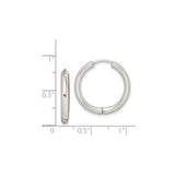 Sterling Silver Hoop Earrings, Classic Round Shape with Polished Finish, Unisex Snap Closure Design