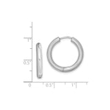 Sterling Silver Hoop Earrings, Smooth Polished Finish, Classic Round Hinged Style